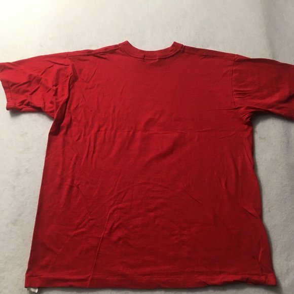 vintage y2k Japan Shine traditional character script graphic t-shirt mens 2L red - Picture 7 of 8